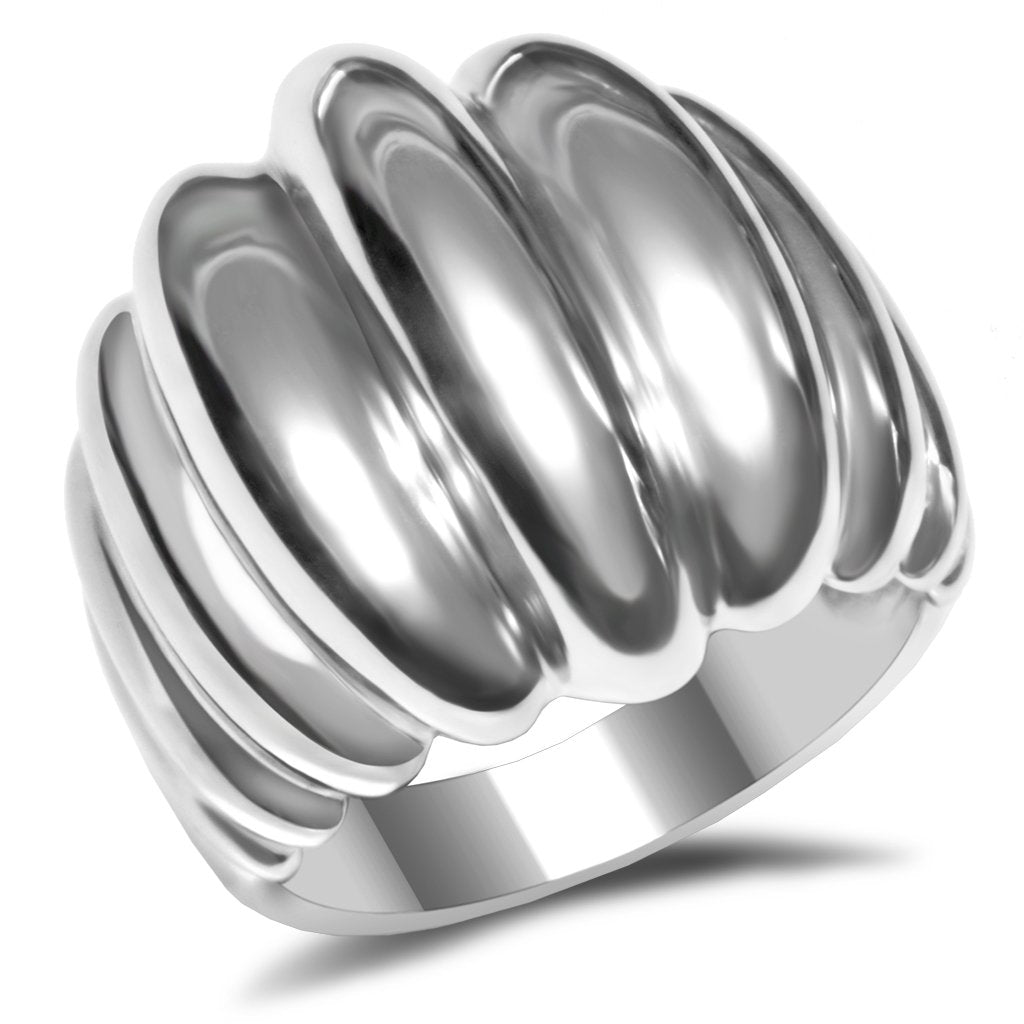 TK035 - High polished (no plating) Stainless Steel Ring with No Stone