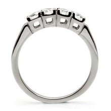 Load image into Gallery viewer, TK047 - High polished (no plating) Stainless Steel Ring with AAA Grade CZ  in Clear