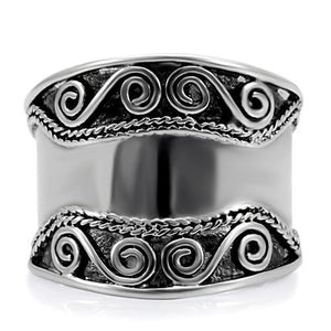 TK052 - High polished (no plating) Stainless Steel Ring with No Stone