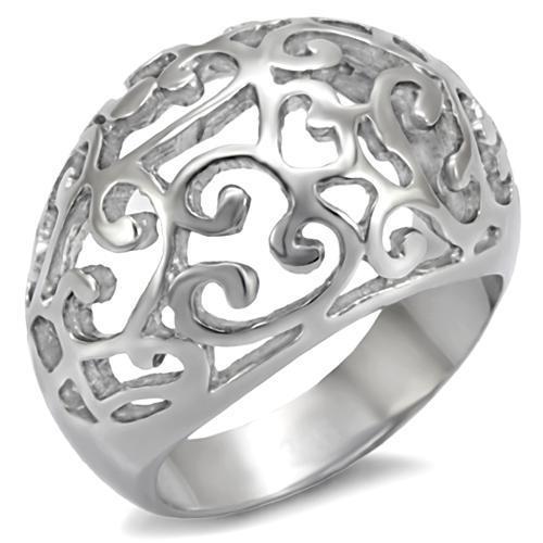 TK055 - High polished (no plating) Stainless Steel Ring with No Stone