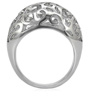 TK055 - High polished (no plating) Stainless Steel Ring with No Stone