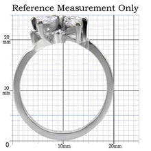 Load image into Gallery viewer, TK075 - High polished (no plating) Stainless Steel Ring with AAA Grade CZ  in Clear