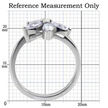 Load image into Gallery viewer, TK084 - High polished (no plating) Stainless Steel Ring with AAA Grade CZ  in Light Amethyst