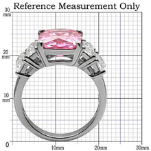 Load image into Gallery viewer, TK088 - High polished (no plating) Stainless Steel Ring with AAA Grade CZ  in Rose