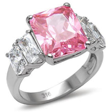 Load image into Gallery viewer, TK088 - High polished (no plating) Stainless Steel Ring with AAA Grade CZ  in Rose