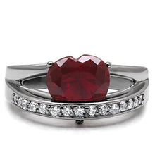 Load image into Gallery viewer, LOS30801 - Sterling silver 925  Ring with AAA Grade CZ  in Ruby