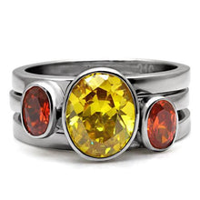 Load image into Gallery viewer, Kaela Cocktail Ring - Stainless Steel, AAA CZ , Multi Color - TK095