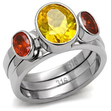 Load image into Gallery viewer, Kaela Cocktail Ring - Stainless Steel, AAA CZ , Multi Color - TK095