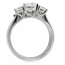 Load image into Gallery viewer, TK098 - High polished (no plating) Stainless Steel Ring with AAA Grade CZ  in Clear