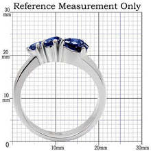 Load image into Gallery viewer, TK0F511 - High polished (no plating) Stainless Steel Ring with Synthetic Synthetic Glass in Montana