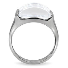 Load image into Gallery viewer, TK100 - High polished (no plating) Stainless Steel Ring with AAA Grade CZ  in Clear