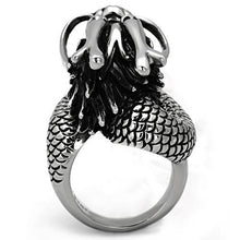 Load image into Gallery viewer, TK1014 - High polished (no plating) Stainless Steel Ring with Synthetic Pearl in White