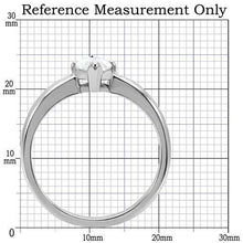 Load image into Gallery viewer, TK103 - High polished (no plating) Stainless Steel Ring with AAA Grade CZ  in Clear