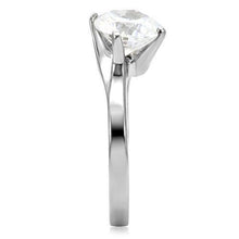 Load image into Gallery viewer, TK104 - High polished (no plating) Stainless Steel Ring with AAA Grade CZ  in Clear