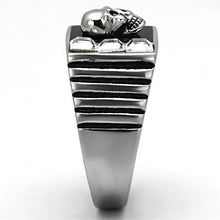 Load image into Gallery viewer, TK1057 - High polished (no plating) Stainless Steel Ring with Top Grade Crystal  in Clear