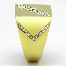 Load image into Gallery viewer, TK1066 - IP Gold(Ion Plating) Stainless Steel Ring with Top Grade Crystal  in Clear