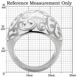 TK107 - High polished (no plating) Stainless Steel Ring with No Stone