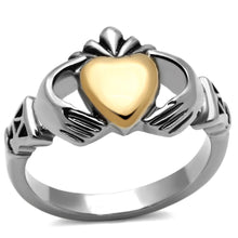 Load image into Gallery viewer, TK1157 - Two-Tone IP Gold (Ion Plating) Stainless Steel Ring with No Stone