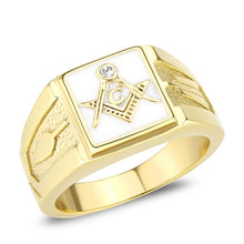 Load image into Gallery viewer, TK1159W - IP Gold(Ion Plating) Stainless Steel Ring with Top Grade Crystal  in Clear