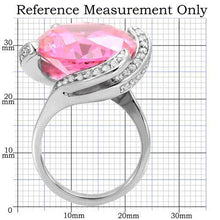 Load image into Gallery viewer, TK117 - High polished (no plating) Stainless Steel Ring with AAA Grade CZ  in Rose