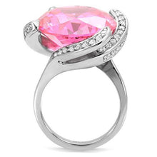 Load image into Gallery viewer, TK117 - High polished (no plating) Stainless Steel Ring with AAA Grade CZ  in Rose