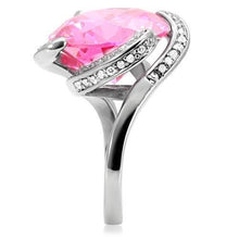 Load image into Gallery viewer, TK117 - High polished (no plating) Stainless Steel Ring with AAA Grade CZ  in Rose