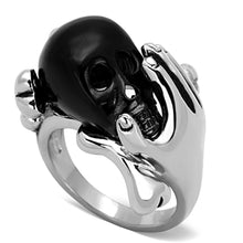 Load image into Gallery viewer, TK1206 - Two-Tone IP Black Stainless Steel Ring with Epoxy  in Jet