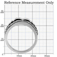 Load image into Gallery viewer, TK120 - High polished (no plating) Stainless Steel Ring with AAA Grade CZ  in Clear