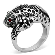 Load image into Gallery viewer, TK1215 - High polished (no plating) Stainless Steel Ring with Top Grade Crystal  in Siam