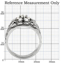 Load image into Gallery viewer, TK121 - High polished (no plating) Stainless Steel Ring with AAA Grade CZ  in Clear