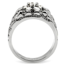 Load image into Gallery viewer, TK121 - High polished (no plating) Stainless Steel Ring with AAA Grade CZ  in Clear