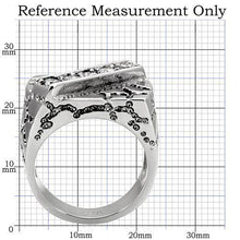 Load image into Gallery viewer, TK124 - High polished (no plating) Stainless Steel Ring with AAA Grade CZ  in Clear