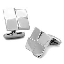 Load image into Gallery viewer, TK1250 - High polished (no plating) Stainless Steel Cufflink with No Stone