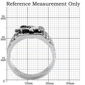 TK126 - High polished (no plating) Stainless Steel Ring with No Stone