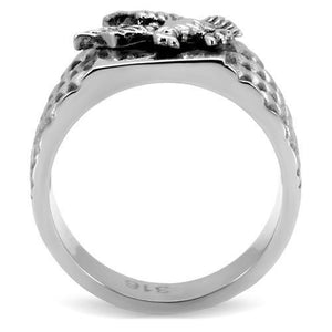 TK126 - High polished (no plating) Stainless Steel Ring with No Stone