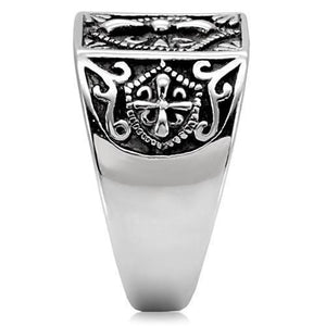 TK127 - High polished (no plating) Stainless Steel Ring with No Stone