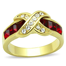 Load image into Gallery viewer, TK1388 - IP Gold(Ion Plating) Stainless Steel Ring with Top Grade Crystal  in Siam