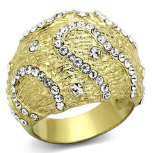 Load image into Gallery viewer, TK1419 - IP Gold(Ion Plating) Stainless Steel Ring with Top Grade Crystal  in Clear