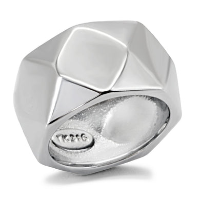 TK142 - High polished (no plating) Stainless Steel Ring with No Stone