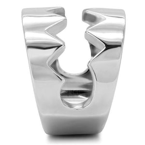 TK143 - High polished (no plating) Stainless Steel Ring with No Stone