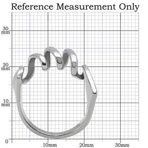 TK145 - High polished (no plating) Stainless Steel Ring with No Stone