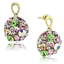 Load image into Gallery viewer, TK1466 IP Gold(Ion Plating) Stainless Steel Earrings with Top Grade Crystal in Multi Color