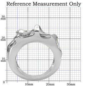 TK146 - High polished (no plating) Stainless Steel Ring with No Stone