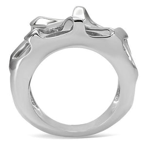 TK146 - High polished (no plating) Stainless Steel Ring with No Stone