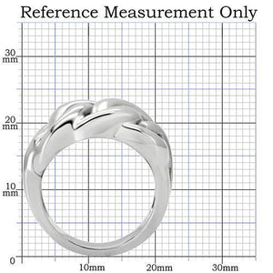 TK147 - High polished (no plating) Stainless Steel Ring with No Stone