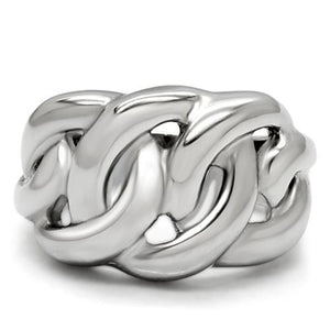 TK147 - High polished (no plating) Stainless Steel Ring with No Stone