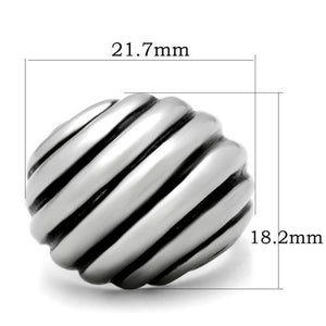 TK148 - High polished (no plating) Stainless Steel Ring with No Stone