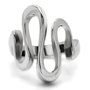 TK152 - High polished (no plating) Stainless Steel Ring with No Stone