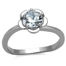 Load image into Gallery viewer, TK1540 - High polished (no plating) Stainless Steel Ring with AAA Grade CZ  in Clear