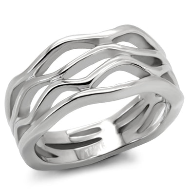 TK154 - High polished (no plating) Stainless Steel Ring with No Stone